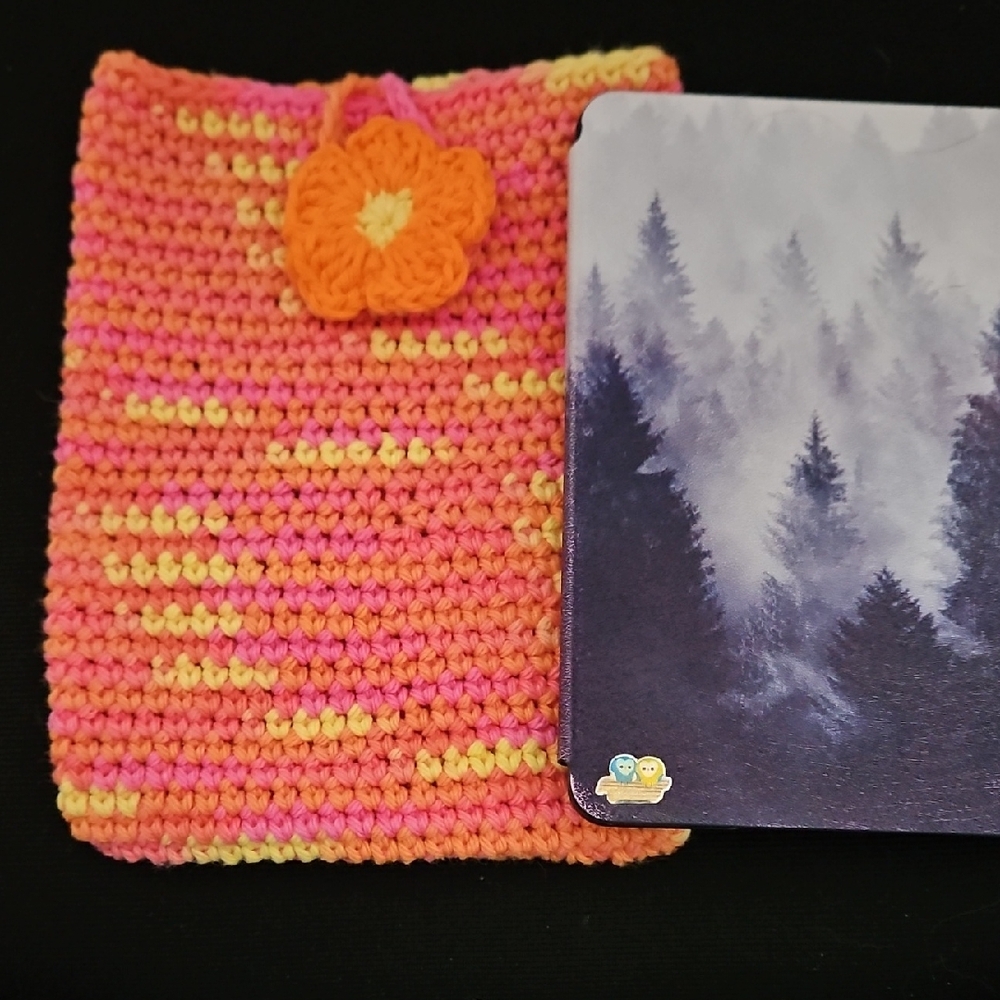 Handmade E-Reader Sleeve with Flower